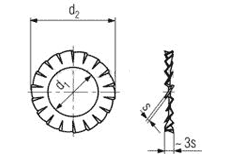 Copper Washers DIN 6798 A (External)